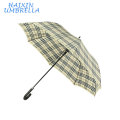 Fabricante Esporte Promoção Golf No Metal Longo Eixo Bengala OEM Xadrez Cheque Design Chuva Dos Homens Umbrella À Prova de Vento de Viagem